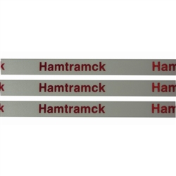 'Hamtramck' Ribbon: White with Metallic Red