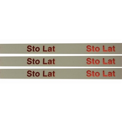 'Sto Lat' Ribbon: White with Metallic Red