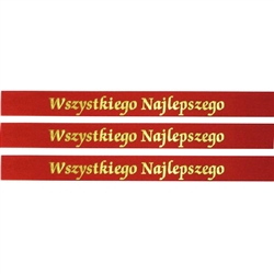 Ribbon: 5/8" 'Wszystkiego Najlepszego'