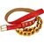 Adorned with brass studs, rings and a buckle this Krakow belt is made from a solid peace of faux leather.  Made entirely by hand in Poland. Available in red or white.