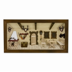 Polish Hunting Lodge Shadow Box - Diorama