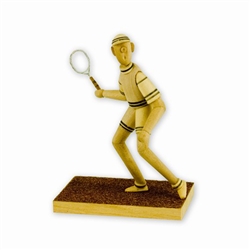 Folk Art Figurine #4 - Tennis Anyone?