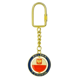 Polish Metal Swivel Keychain - Polska - Warszawa