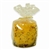 This beautiful amber colored candle has real raw amber pieces imbedded inside the wall of the candle and an amber "tree" of polished stones decorating the outside. Made from the highest quality paraffin with an addition of bees wax guarantee a clean and l