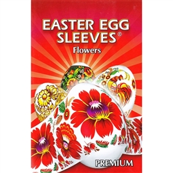 Easter Egg Sleeves -  Flowers Designs - Set of 7