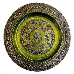 Polish wooden plates are made from Linden wood in the mountain region of southern Poland called Podhale.  The plates are cut and shaped on a lathe by hand.  The floral designs are burned into the wood then painted after staining and varnishing.