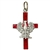 Polish Eagle Cross Pendant : Red Enamel