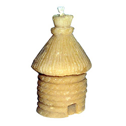 This beeswax candle is hand made by the residents of Dom Teczowy, a home for the mentally impaired located in Sopot, Poland. Your purchase helps to support the Dom Teczowy Foundation that provides the care for the residents. The Polish beehive has a very
