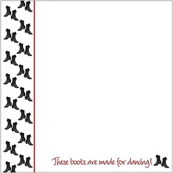 Polish Scrapbook Paper - Dancing Boots Boarder