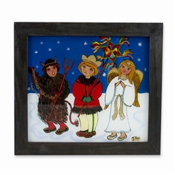 In many parts of Poland, children dressed in traditional costumes go at Christmas time from house to house around their village or neighborhood with a big star and sing Polish carols.  In exchange for the caroling and entertainment they provide, the child
