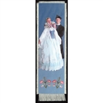 Bookmark - Zywiec Folk Dancer Bookmark on Canvas is painted on canvas with the edges tastefully fringed.