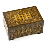 Intricately Carved Wooden Chest - Polish Box