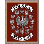 Polska - Sto Lat  Historical Eagles Tapestry Throw