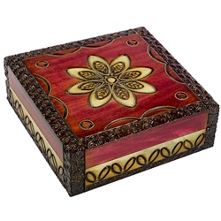 This beautiful box is made of seasoned Linden wood, from the Tatra Mountain region of Poland.  The skilled artisans of this region employ centuries old traditions and meticulous handcraftmanship to create a finished product of uncompromising quality.