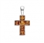 This petite amber and sterling silver cross  is approx. 1' x 0.6"