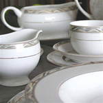 Porcelana Slaska - Silesian Porcelain Ltd was founded in 1925 and is located in Katowice, Poland.  They produce high quality porcelain dinnerware that is both elegant and classic.  You will be proud to decorate your table with this superb 68 piece collect