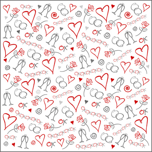 Polish Scrapbook Paper - Whimsical Hearts Paper