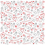 Whimsical Hearts Paper Scrapbook Paper will color coordinate with the Wedding, Sto Lat and most of the other paper we have!
All papers are premium archival card stock, acid free and lignin free.  Made in USA.