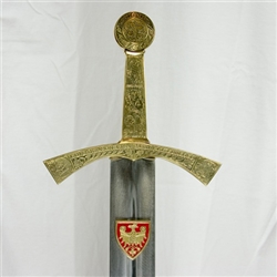 Beautiful handmade replica of the Polish Coronation Sword. Originally the property of prince Boleslaus (perhaps Boleslaus Konradowic or Boleslaus the Pious) as the inscription on the hilt (no longer visible) indicated