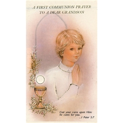 First Communion Card - Grandson