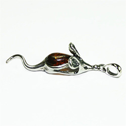 Mouse Amber Pendant