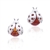 Ladybug Amber Stud Earings