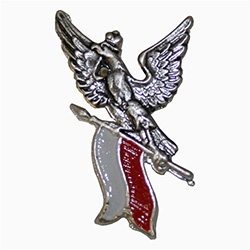 Polish Eagle and Banner Lapel Pin