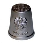 Silver-colored Metal Polish Eagle Thimble