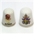 This porcelain thimble features Pope John Paul II on the front and the papal insignia on the reverse.  Beautiful collector's item.