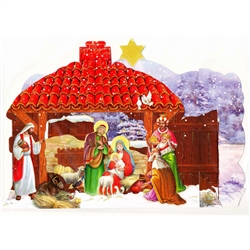 Small Polish Pop-Up Christmas Szopka (Creche)