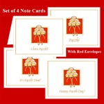 Delightful set of four note cards showing a platter of Polish Paczki ready to eat. Each card has text below the platter. Includes four red envelopes. All papers are premium archival card stock, acid free and lignin free.  Made in USA.