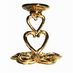 Gold - Deluxe Egg Stand - Stacked Hearts