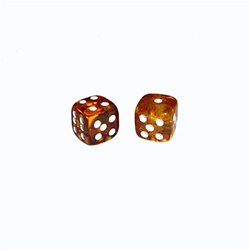 Honey Amber Dice -  5/16" (.9 cm)