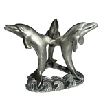 Pewter Dolphin Egg Stand - Large