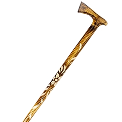 Youth-Sized Ciupaga - Brown Wooden Polish Mountaineer's Walking Stick