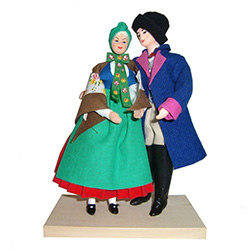 Kashub Couple Traditional Dolls - Para Kaszubska