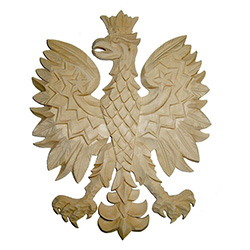 Polish Wooden Eagle Plaque