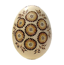 Hand Decorated Wax Embossed Ostrich Egg