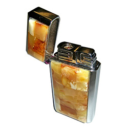 Honey Amber and Chrome Lighter