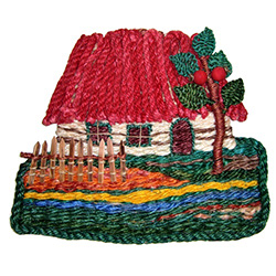 Mixed-Media Wall Hanging Cottage
