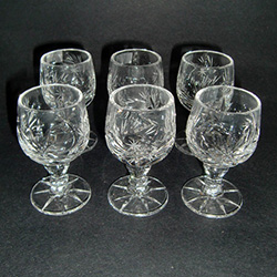 Crystal Round Stem Shot Glass - Set of 6