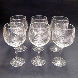 Crystal Round Wine Glass - Set of 6