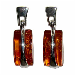 Honey Amber Purse Earrings