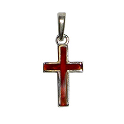 Petite Honey Amber Cross Pendant