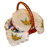 Four Corner Easter Basket Liner/Cover Set - 16.5" - 'Daffodil'