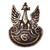 First military organization formed by Jozef Pilsudski to train future soldiers for an independent Poland.  Eagle was worn on caps of the cadre (Kadrowka). Eagle perched on a shield with the letter S for Rifle (Strzelecki) in the center.  This is a mini re