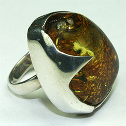 Size 7.5 - Amber ring