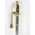 Beautiful hand made replica of a Polish sabre from 1868 engraved with a floral motif. Polish Eagle is featured on the hilt.