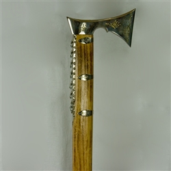 The ciupaga is the Polish mountaineer's combination mountain axe and walking stick.  This model is chromed plated over brass which means it never needs to be polished or cleaned.  Made in Zakopane the axe head has nice metal work detail.  Perfect for disp