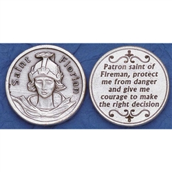 Saint Florian Pocket Token (Coin) Great for your pocket or coin purse.  Add to a gift for that extra special touch!  Saint Florian is the patron saint of firefighters, Hamtramck's St Florian Church celebrates it's 100 year anniversary this year.